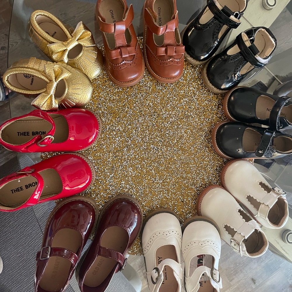 Little girl hard bottom shoes